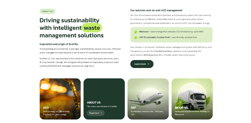 EcoVita – Sustainable Energy Corporate Website — ภาพที่ 1